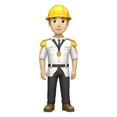 thin, white man, 1.71 tall, holding a gold gas cylinder behind his back wearing a supergasbras uniform sticker
