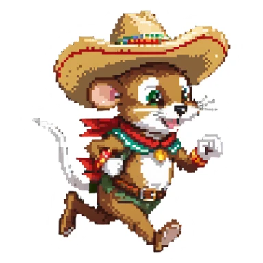 Speedy Gonzales mouse in sombrero running fast sticker