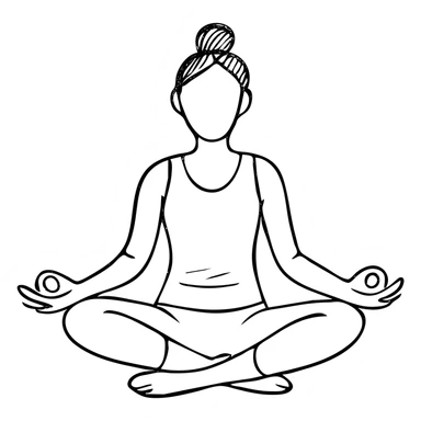 person doing yoga sticker