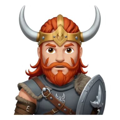 Viking man red hair sticker