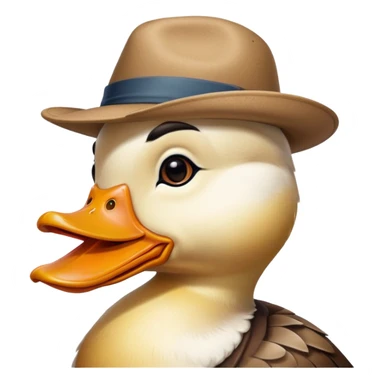 duck wearing a hat  sticker