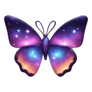 Shiny Glossy Glittery Sparkly Nebula Galaxy Crystal Butterfly sticker