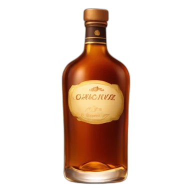 a bottle of cognac sticker