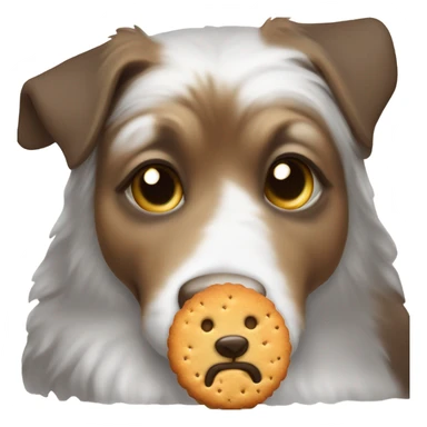 Perro comiendo una galleta sticker