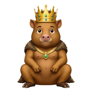 boar King, sitting sticker