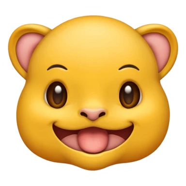 Emoji Sigma con mewing,una mandíbula muy marcada y con una ceja levantada y la otra abajo sticker