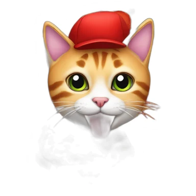 Cat eating pizza in pizza hat sticker