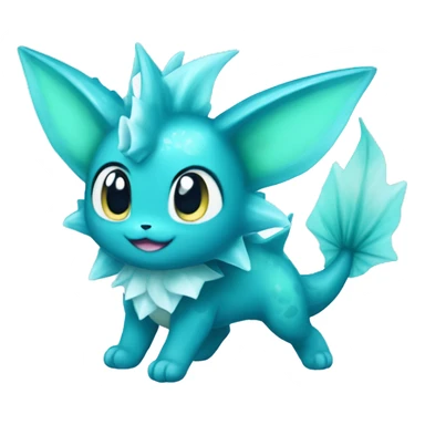 Kawaii Vaporeon full body sticker