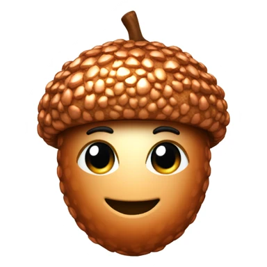 sparkling copper Acorn sticker