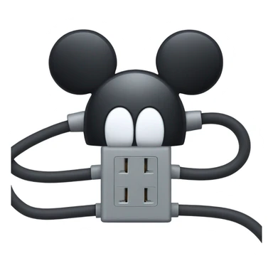 Eletric cable mickie mouse connector sticker