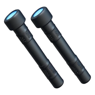 two police batons with grip sticker