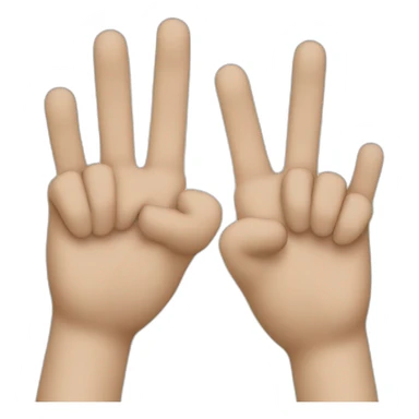 second and third fingers stick sticker