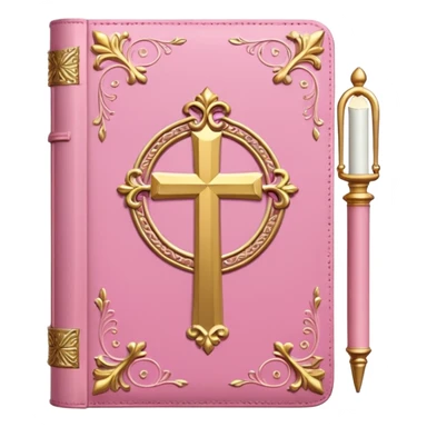 make a girly bible with pink and white tones sticker