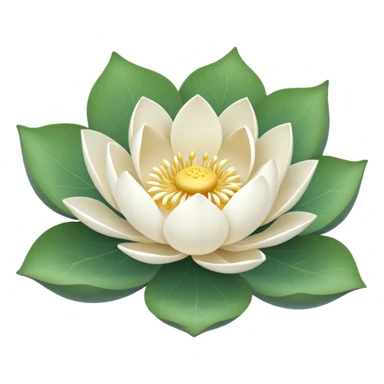 Flor de lótus Branca cada uma diferente  sticker