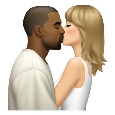 Kanye West kissing Taylor Swift sticker