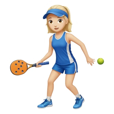 Girl playing pickleball sticker