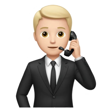 businessman talking on the phone, full body sticker