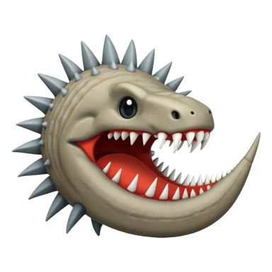 Sand worm from dune make the mouth a hole with long spiky teeth sticker
