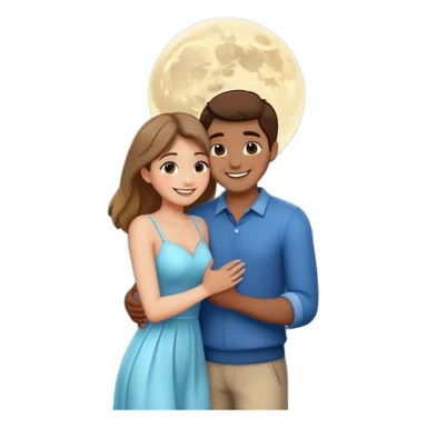 Moonlight date sticker