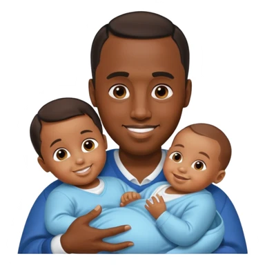 Sean “Diddy” Combs with baby oil and a very small infant sticker