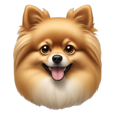 Beige and Greg papillon pomeranian dog sticker