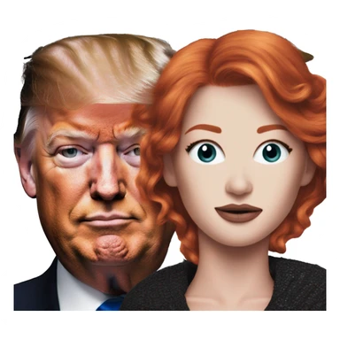 Trump and a redhead man on the cover of Vougue magazine  sticker