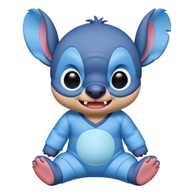 crie um memoji do personagem stitch onde ele esteja de pijama com carinha de sono sticker