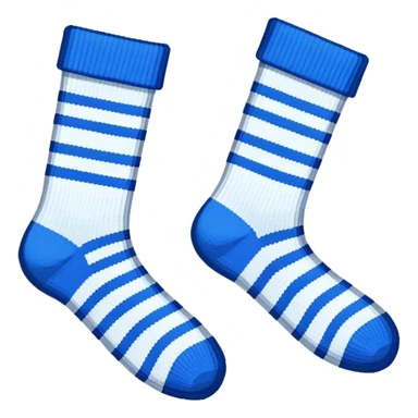 A pair of socks emoji, drawn with an 8-bit pixelated look, similar to early video game sprites. sticker