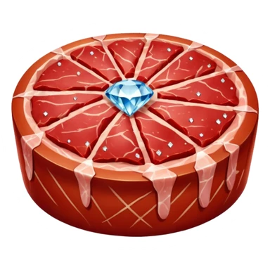 Meat with diamond textur and color sticker