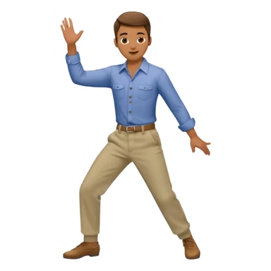 MALE CHOREOGRAPHER DANCING TAP WITH PANTS AND SHIRT sticker