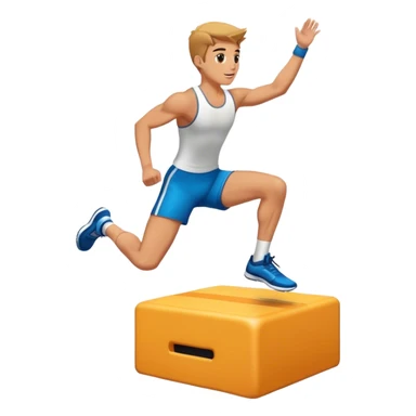 plyo-box-jump exercise side-view sticker