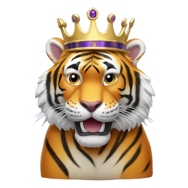 LSU Mike the Tiger holding Crown Royal sticker