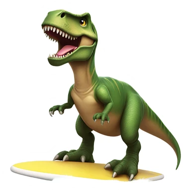 T-Rex on a surf board sticker