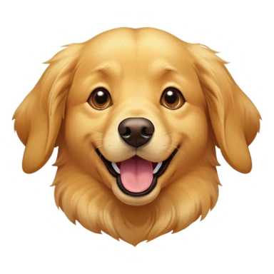 Cinematic Comical Golden Retriever Portrait Emoji, Head tilted dramatically with an exaggeratedly amused expression, featuring a vibrant golden coat with a lively sheen, wide, expressive brown eyes filled with playful disbelief, Simplified yet hilariously expressive features, highly detailed, glowing with a slightly sassy glow, high shine, dramatic yet playful, stylized with an air of cheeky mischief, bright and endearing, soft glowing outline, capturing the essence of a spirited and over-the-top companion, so meme-worthy it feels like it could side-eye its way into internet fame instantly! sticker