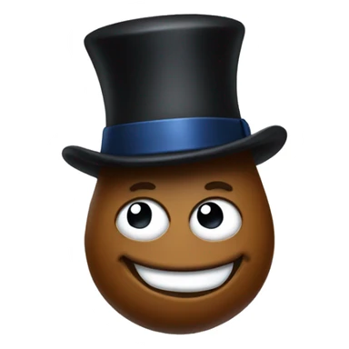 poop wearing a top hat sticker