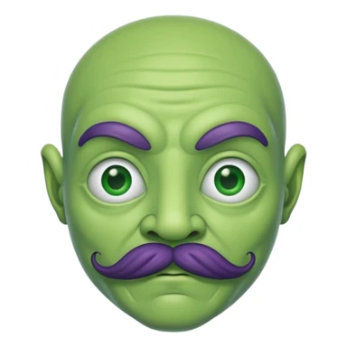 alien with mustache sticker