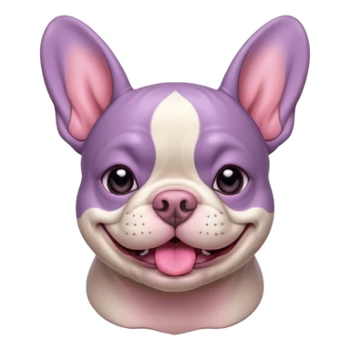 lilac french bulldog smiling sticker