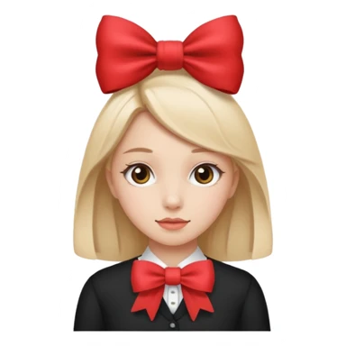 menina com laço  sticker