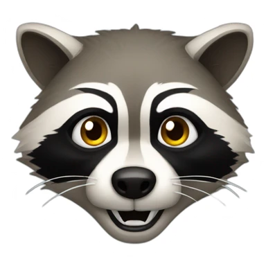 very angry raccoon sticker