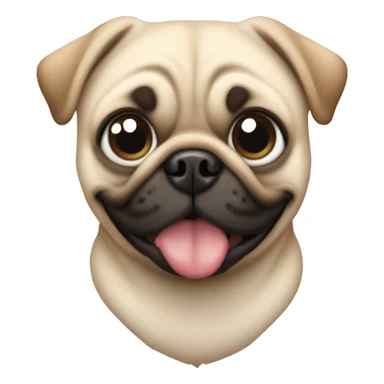 Pug with Down syndrome  sticker