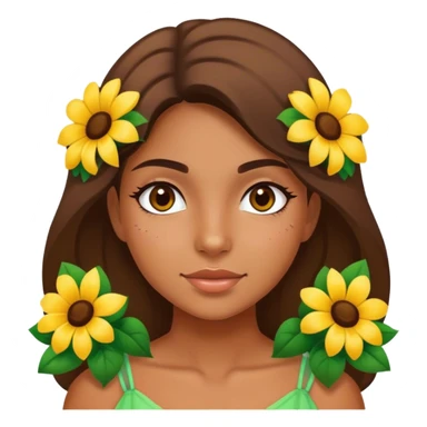 Brazilian girl with flowers sticker