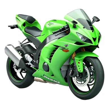 Kawasaki Ninja (Sportbike) - Kawasaki Ninja ZX-10R (Model Year: 2022) (Iconic colour: Green) sticker