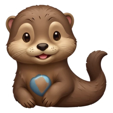 a flirty otter winking sticker