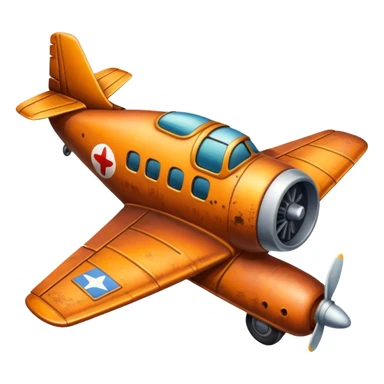 Old style rusty plane rearview sticker