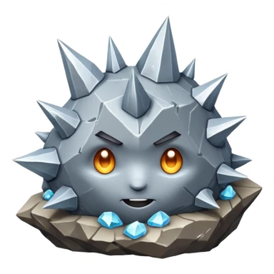 spiky mineral rock character sticker