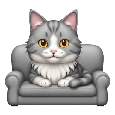 cat in a sofa sticker