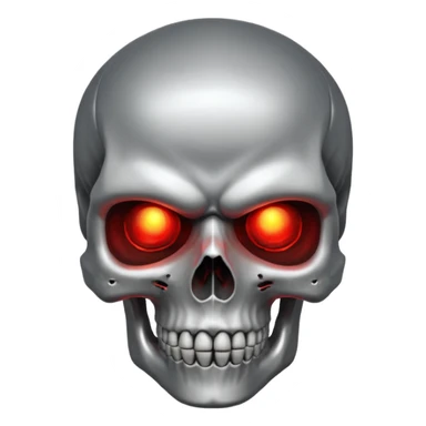 sigma skull with red light in his left eye sticker