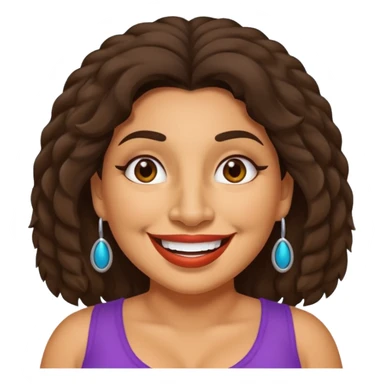 thick latina baddie with a hairy face and a large nose sticker