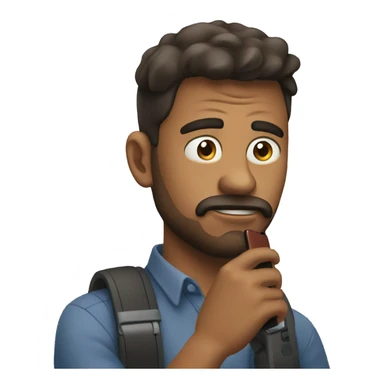 man completely distracted on his phone sticker