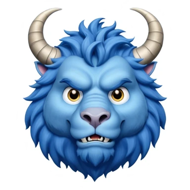 Blue Beast with horn from Beauty and the Beast Movie sticker
